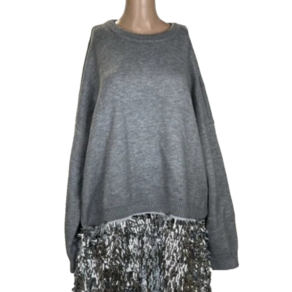 NEW ANTHROPOLOGIE X MARE  Women's Sweater Dress Long Sleeve Knit Sequin Size 3X